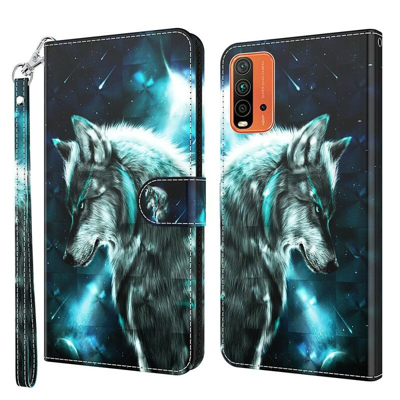 Nahkakotelo Xiaomi Redmi 9T Majestic Wolf