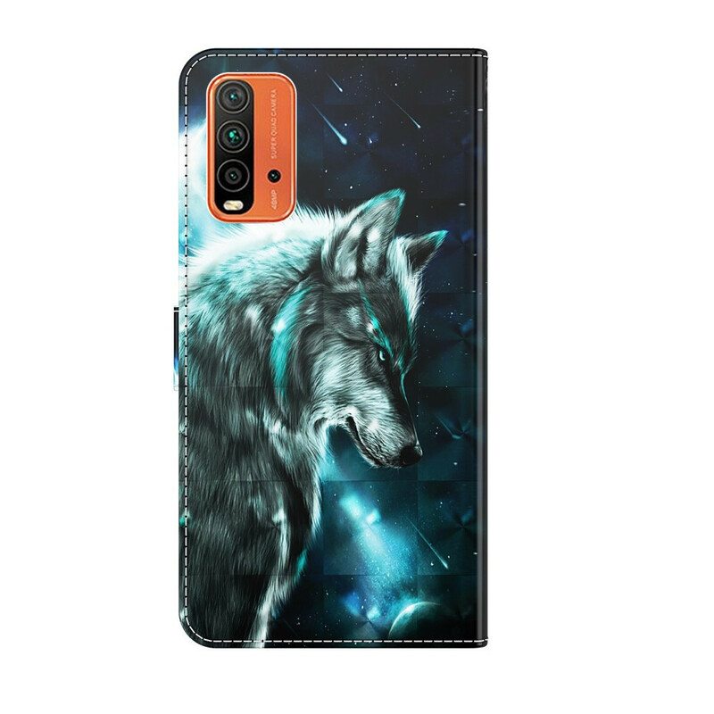 Nahkakotelo Xiaomi Redmi 9T Majestic Wolf