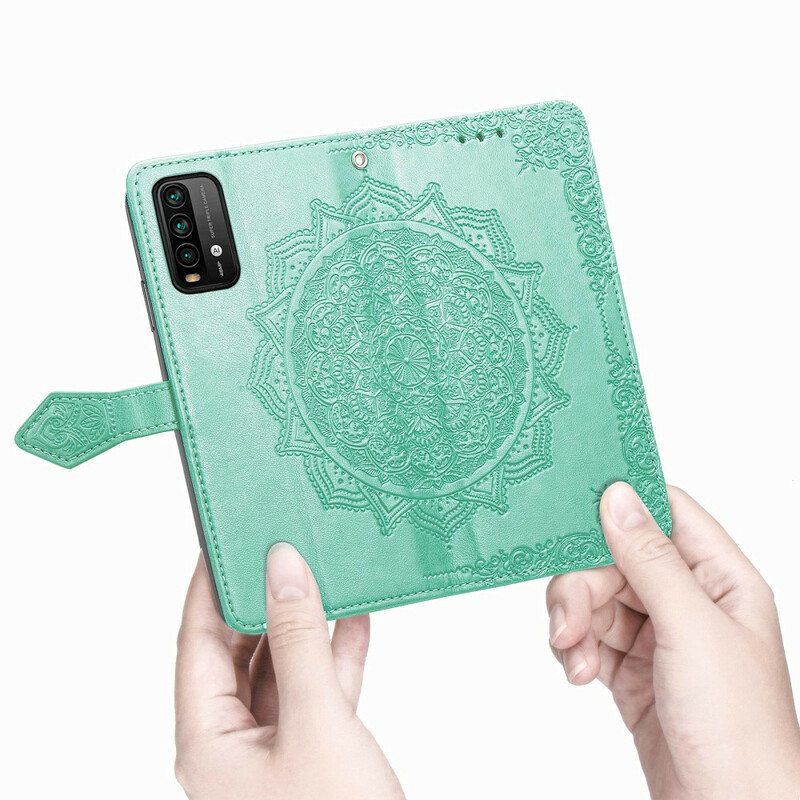 Nahkakotelo Xiaomi Redmi 9T Mandala Keskiaika