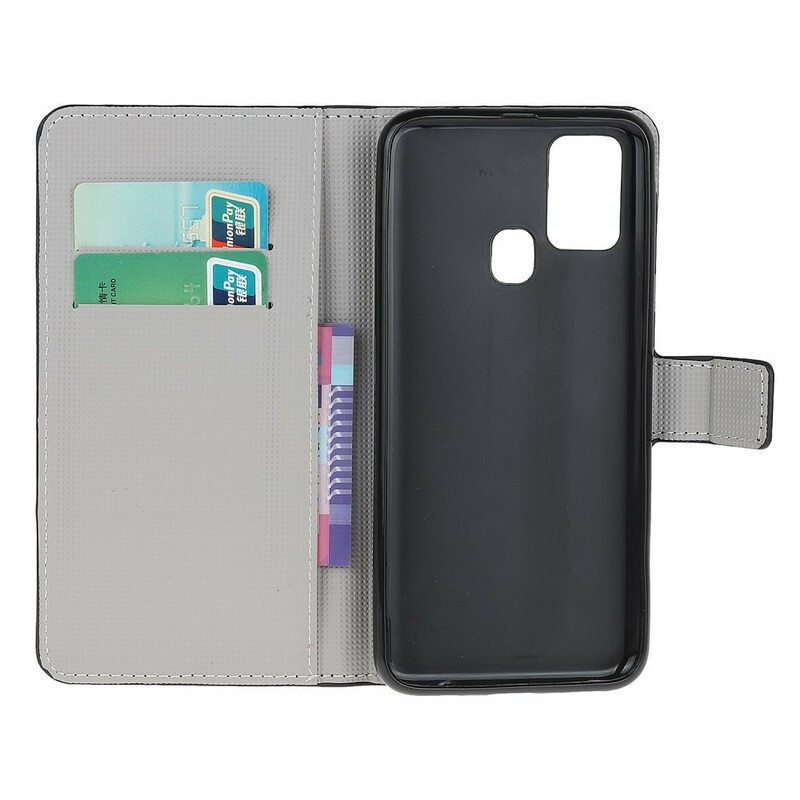 Flip Case OnePlus Nord N10 Sininen Perhonen