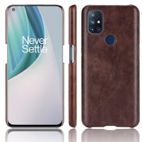 Kuori OnePlus Nord N10 Litchi Performance -nahkaefekti