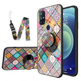 Kuori OnePlus Nord N10 Patchwork Magneettipidike