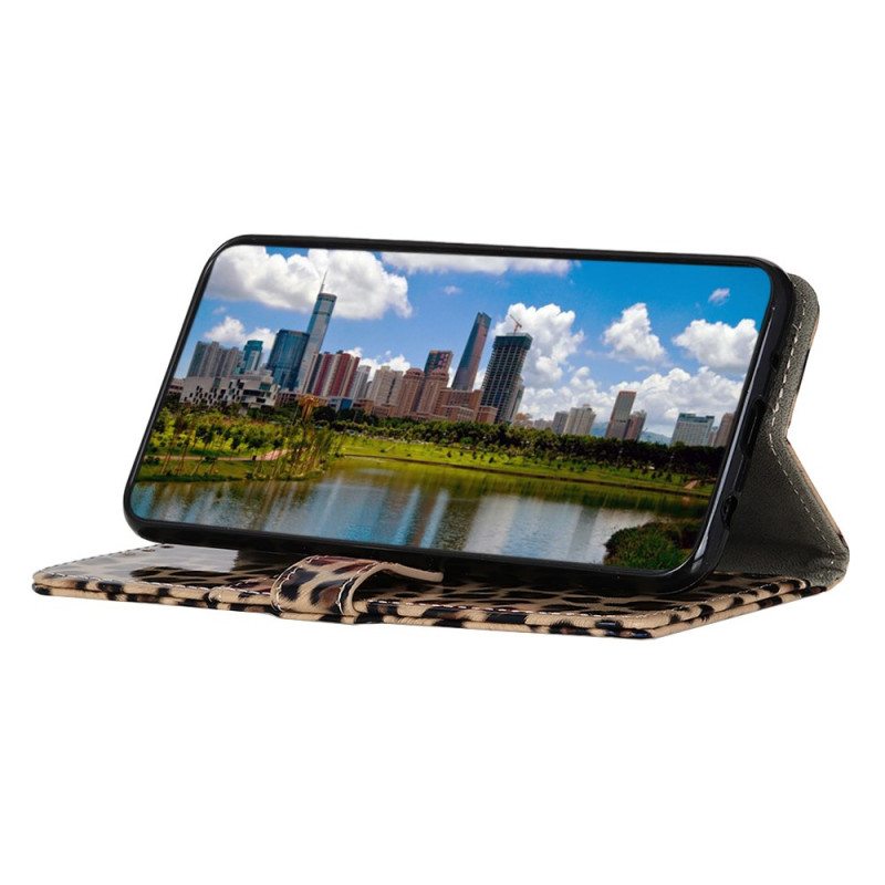 Flip Case Google Pixel 6A Leopardin Ihotyyli