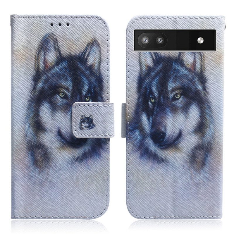 Flip Case Google Pixel 6A Vesiväri Wolf