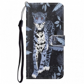 Kotelot Google Pixel 6A Suojaketju Kuori Strappy Leopard