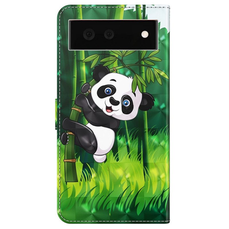 Kotelot Google Pixel 6A Suojaketju Kuori Strappy Panda