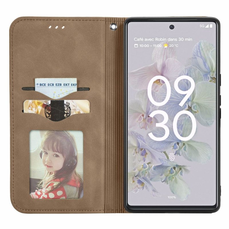 Puhelinkuoret Google Pixel 6A Kotelot Flip Vintage-sarja