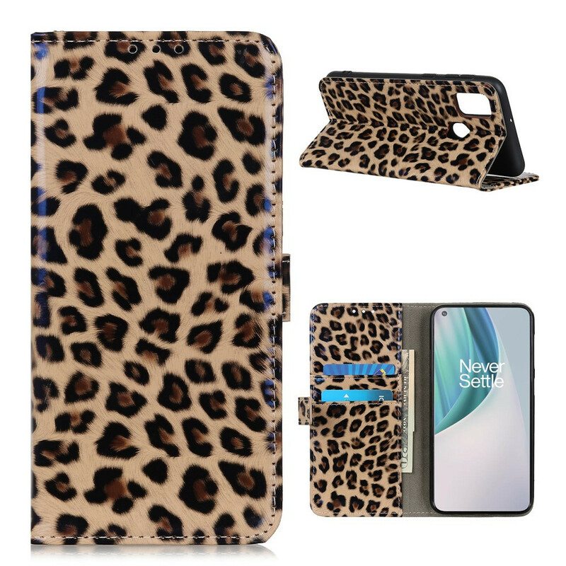 Flip Case OnePlus Nord N100 Leopardi