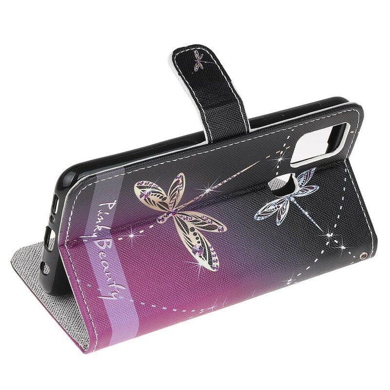 Kotelot OnePlus Nord N100 Suojaketju Kuori Strappy Dragonflies