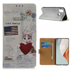 Kotelot OnePlus Nord N100 Traveller Cat