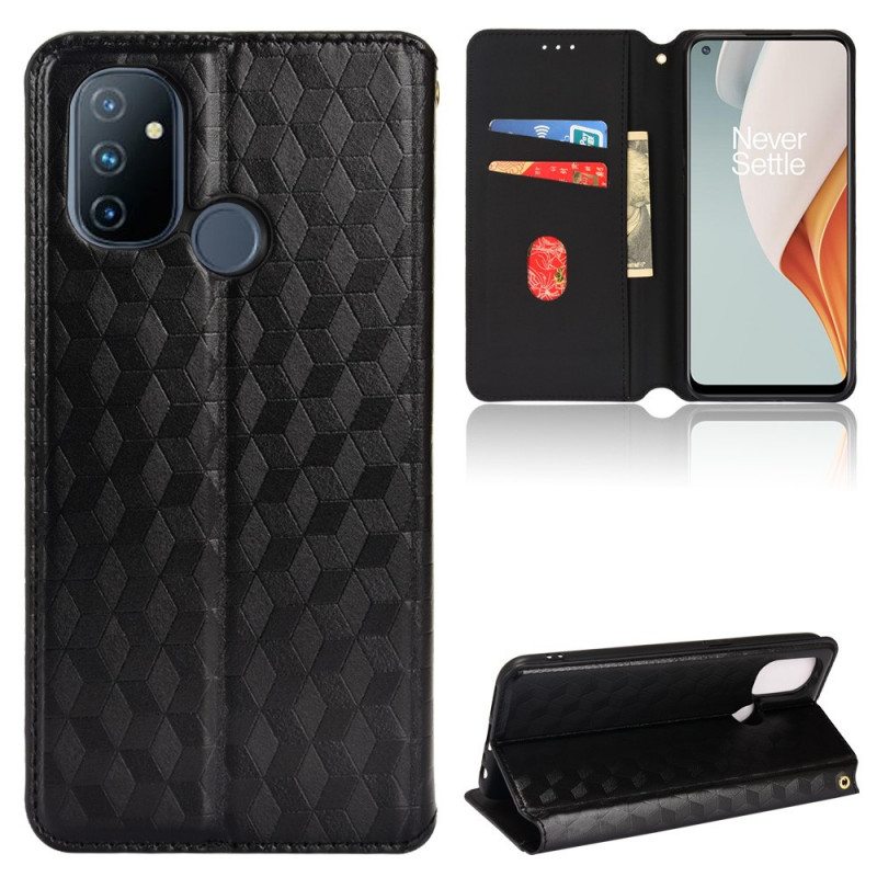 Puhelinkuoret OnePlus Nord N100 Kotelot Flip 3d Diamond Leather Effect