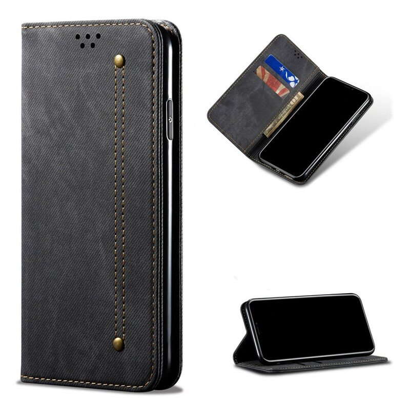 Puhelinkuoret OnePlus Nord N100 Kotelot Flip Faux Leather Jeans Texture