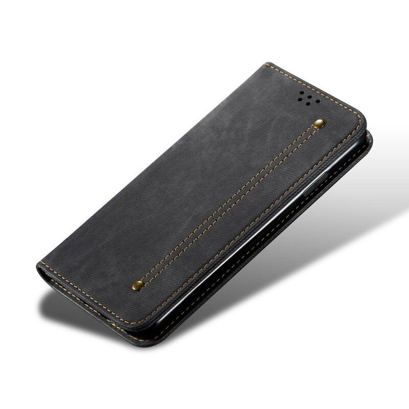 Puhelinkuoret OnePlus Nord N100 Kotelot Flip Faux Leather Jeans Texture