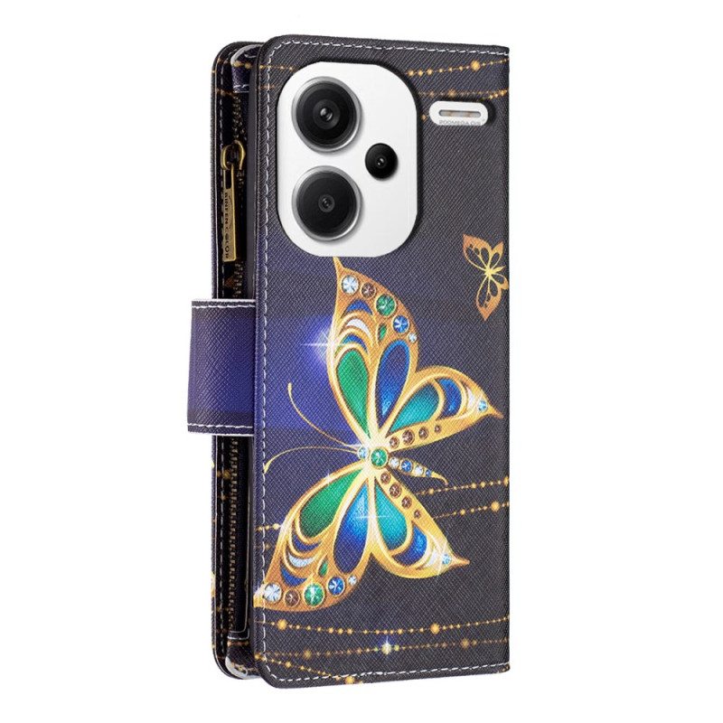 Kuoret Xiaomi Redmi Note 13 Pro Plus 5g Rhinestone Butterflies -lompakko