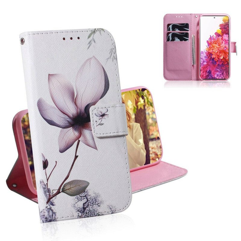 Flip Case Samsung Galaxy S20 FE Flower Dusty Pink