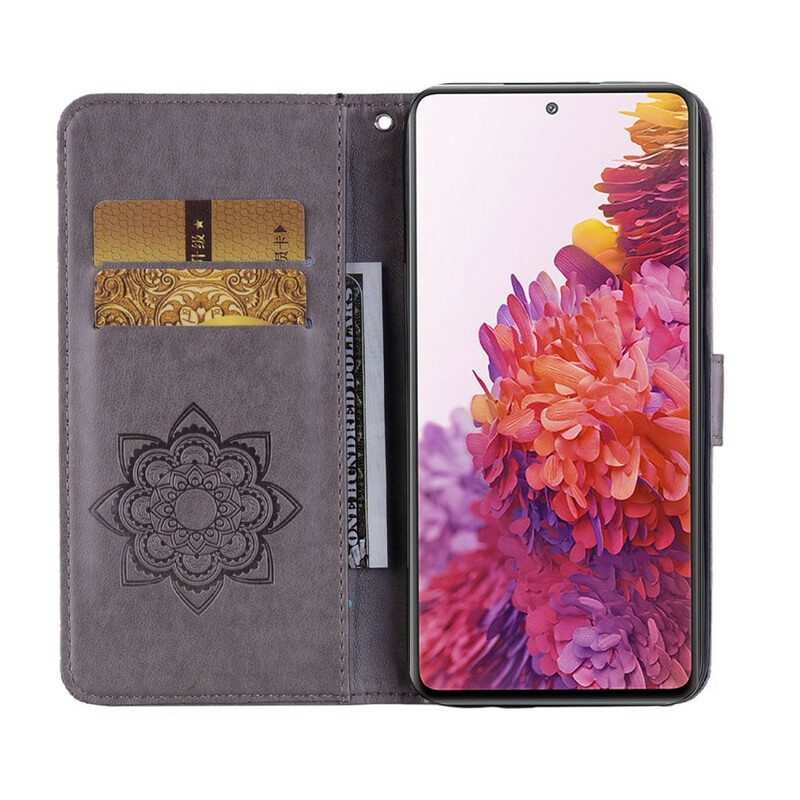 Flip Case Samsung Galaxy S20 FE Pöllö Mandala Ja Charm