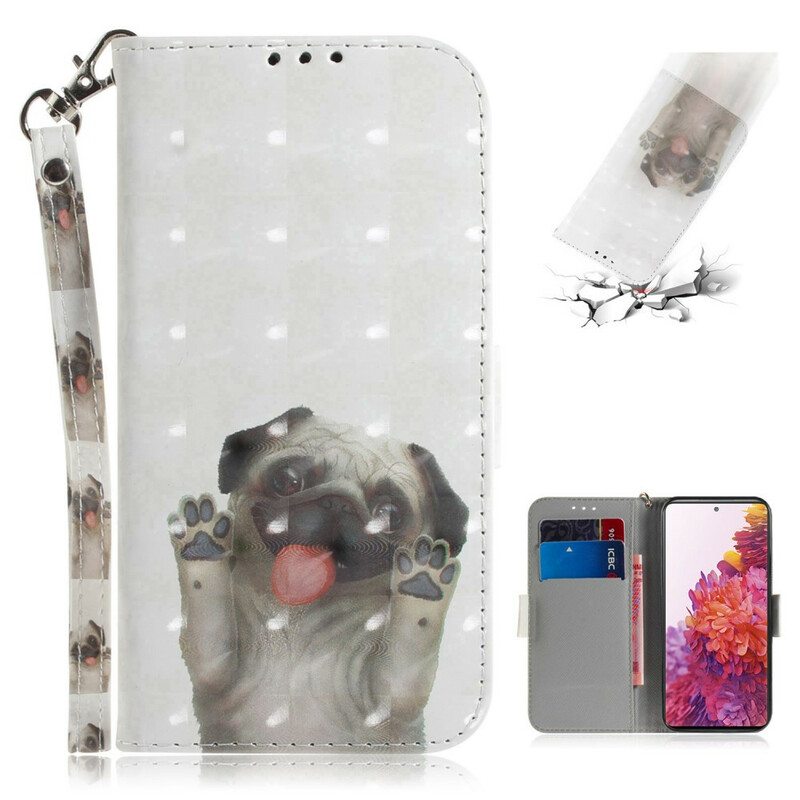 Flip Case Samsung Galaxy S20 FE Suojaketju Kuori Love My Dog Strong