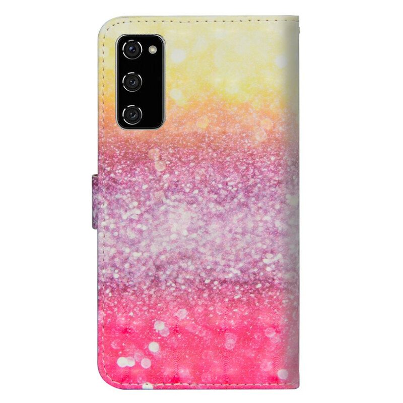 Kotelot Samsung Galaxy S20 FE Magenta Glitter Gradientti