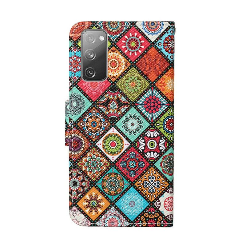 Kotelot Samsung Galaxy S20 FE Patchwork Mandalas Kaulanauhalla