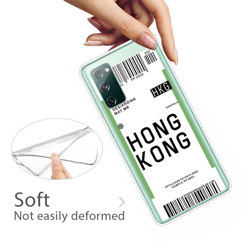 Kuori Samsung Galaxy S20 FE Boarding Pass Hongkongiin