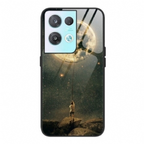 Case Oppo Reno 8 Pro Moon Man Karkaistu Lasi