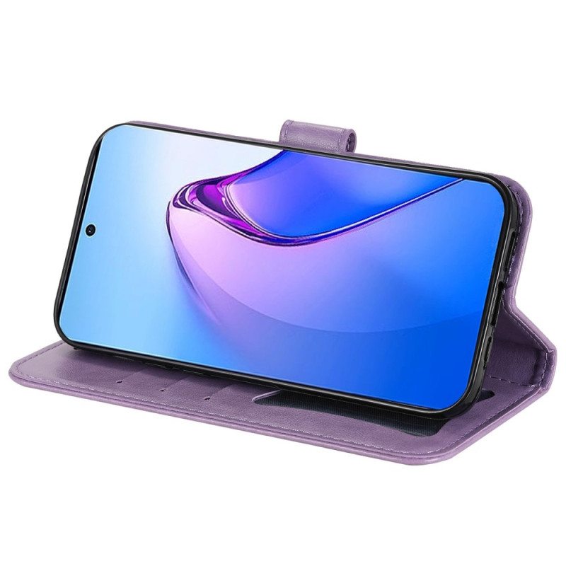 Flip Case Oppo Reno 8 Pro Suojaketju Kuori Strappy Kukka