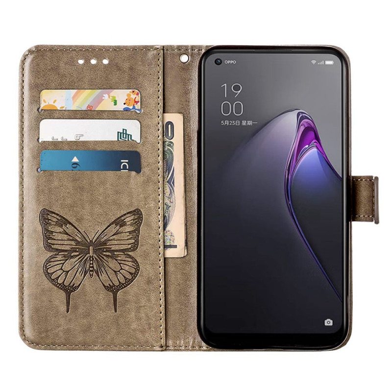 Kotelot Oppo Reno 8 Pro Suojaketju Kuori Barokki Hihnaperhonen