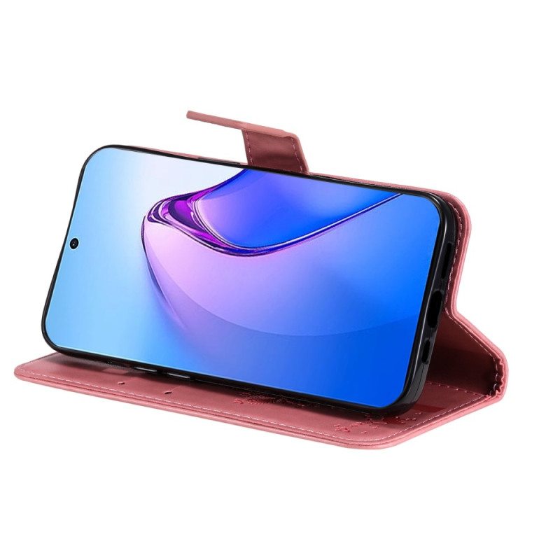 Kotelot Oppo Reno 8 Pro Suojaketju Kuori Tree Ja Strappy Cat