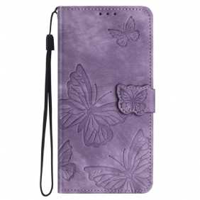 Kotelot Oppo A98 5g Butterflies Suede Effect