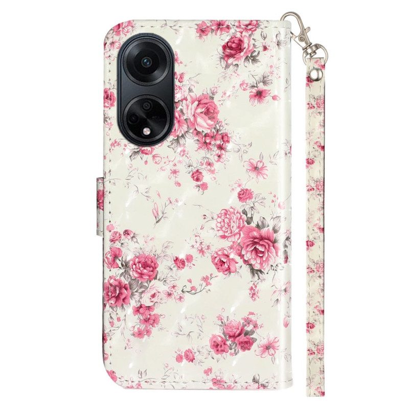 Kotelot Oppo A98 5g Strap Roses