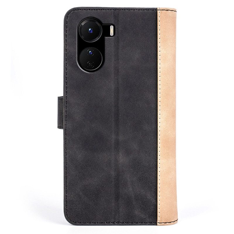 Flip Case Vivo Y16 Wave Nahkatyyli