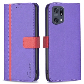 Kotelot Oppo Find X5 Pro Keinonahka Tetxuré Binfen Color