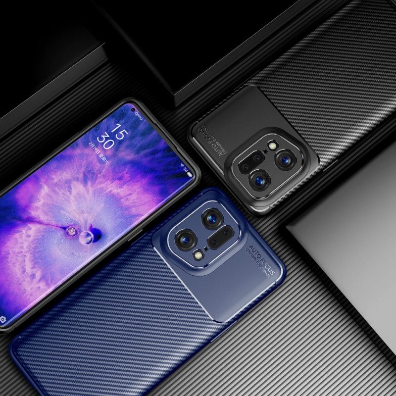 Kuori Oppo Find X5 Pro Harjattua Hiilikuitua