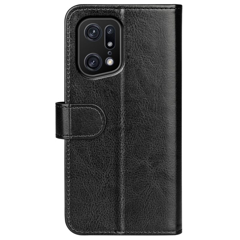 Nahkakotelo Oppo Find X5 Pro Vintage Keinonahkaa