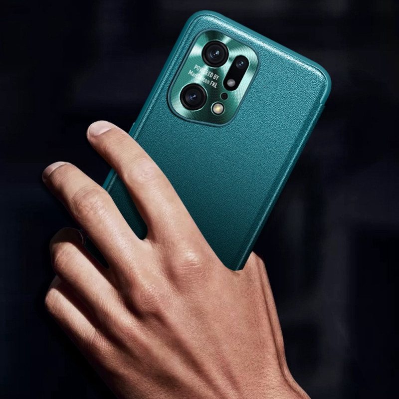 Puhelinkuoret Oppo Find X5 Pro Keinonahka