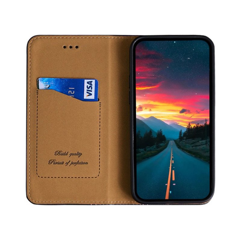 Puhelinkuoret Oppo Find X5 Pro Kotelot Flip Vintage Nahkaefekti