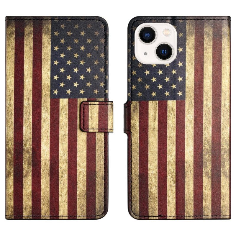 Kotelot iPhone 15 Vintage Usa:n Lippu