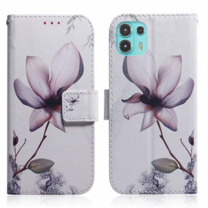 Kotelot Motorola Edge 20 Lite Flower Dusty Pink