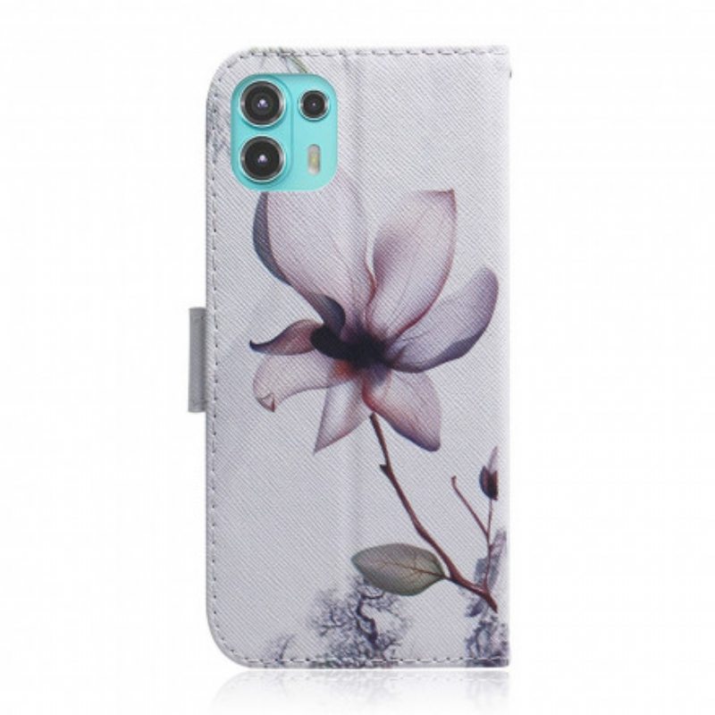 Kotelot Motorola Edge 20 Lite Flower Dusty Pink