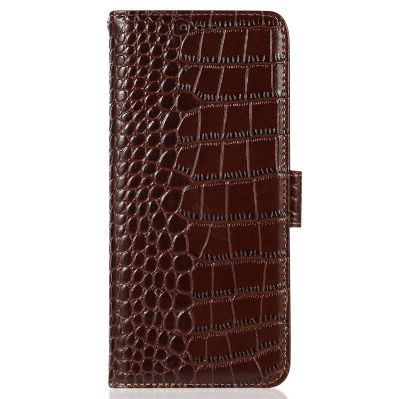 Flip Case Oppo Reno 8 Crocodile Style Rfid