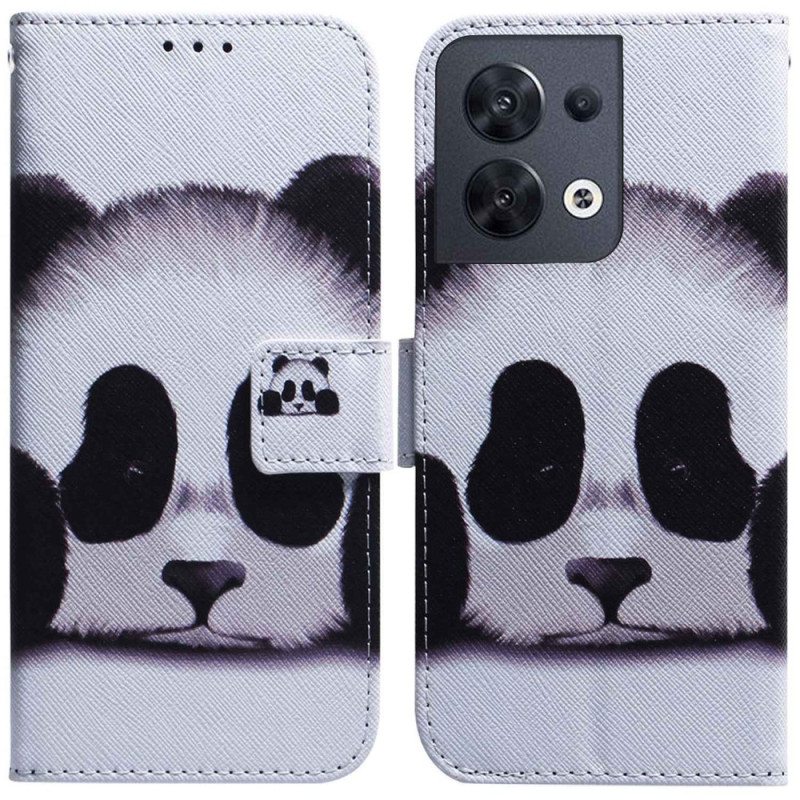 Kotelot Oppo Reno 8 Panda Kaulanauhalla