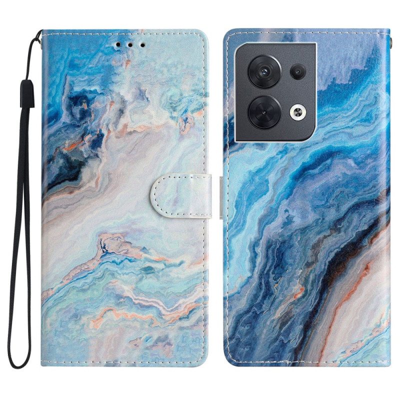 Kotelot Oppo Reno 8 Suojaketju Kuori Strip Marble