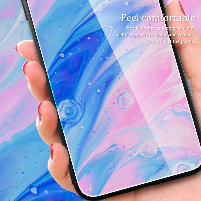 Kuori Oppo Reno 8 Marmorivärit Karkaistu Lasi