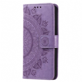 Nahkakotelo Oppo Reno 8 Suojaketju Kuori Strappy Sun Mandala