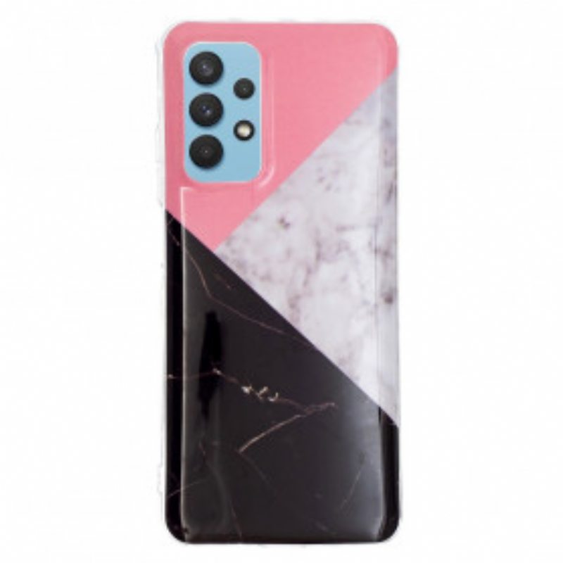 Case Samsung Galaxy A32 Geometrinen Marmoriefekti