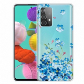 Case Samsung Galaxy A32 Sinisiä Kukkia