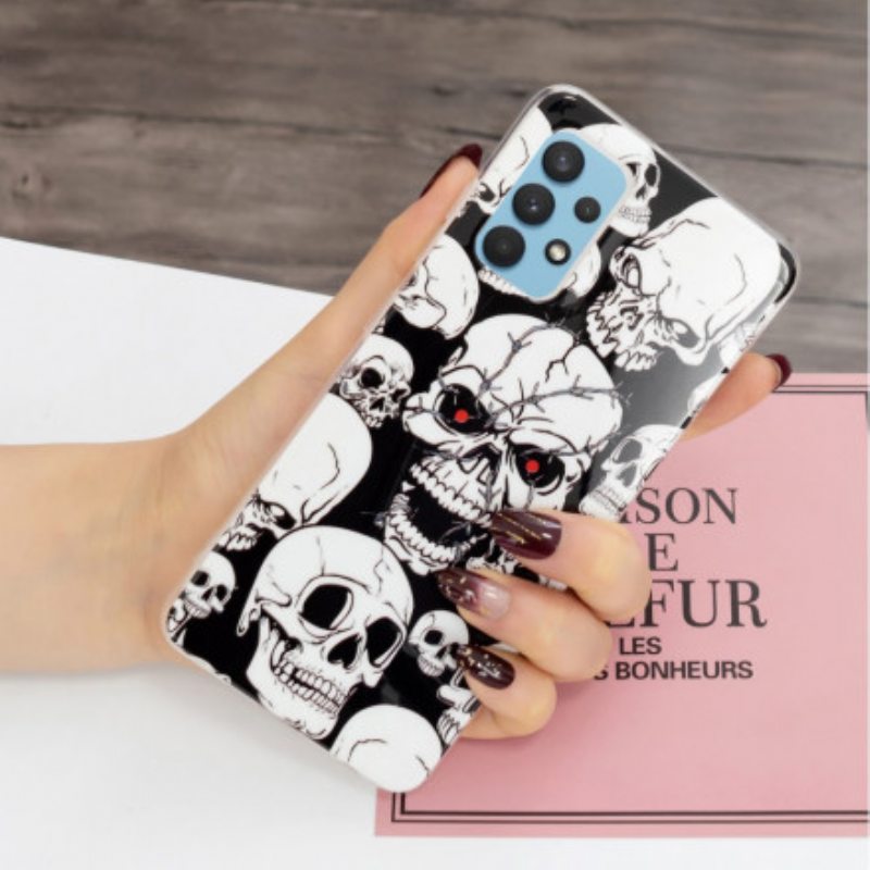 Case Samsung Galaxy A32 Varoitus Fluoresoivat Kallot