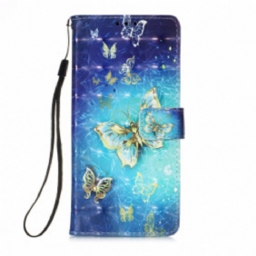 Flip Case Samsung Galaxy A32 Golden Butterflies Kaulanauha