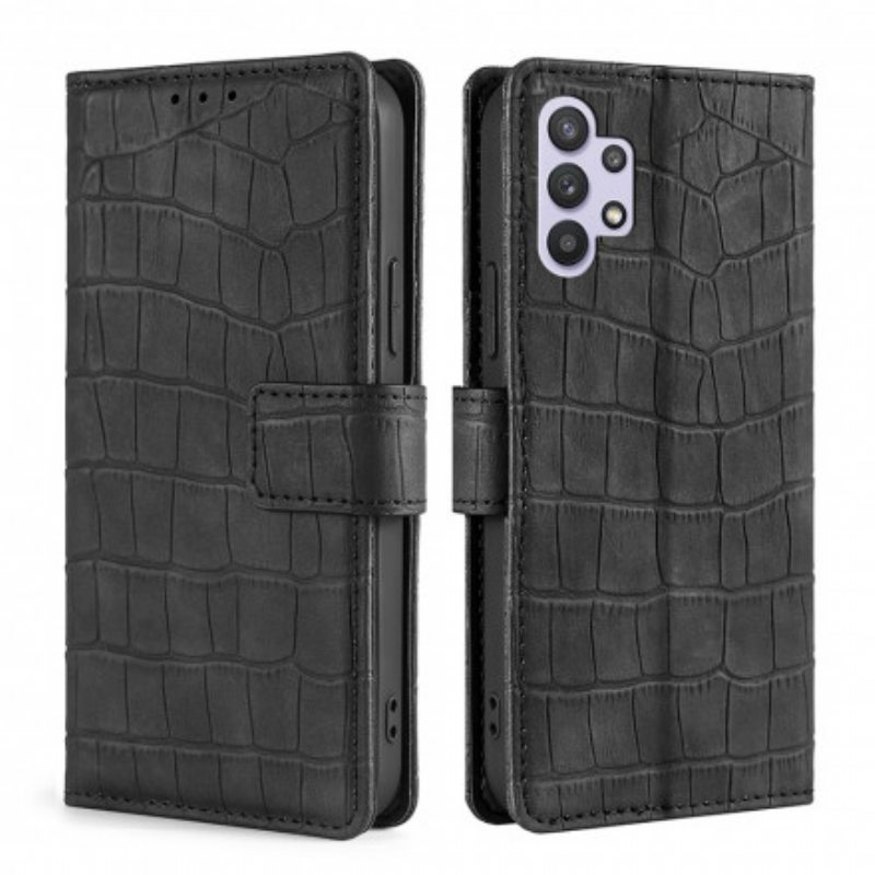 Flip Case Samsung Galaxy A32 Krokotiilin Ihovaikutus