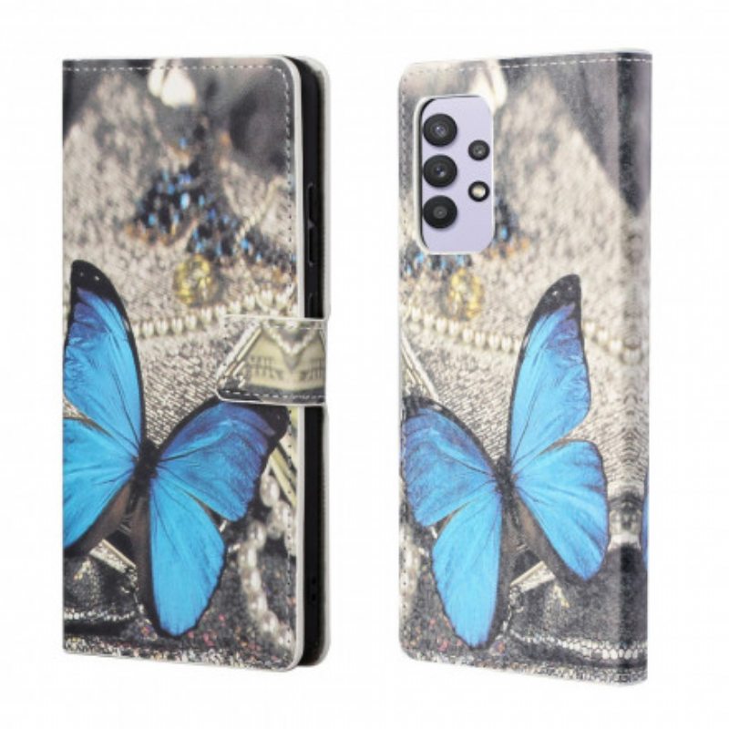 Kotelot Samsung Galaxy A32 Butterfly Prestige Blue